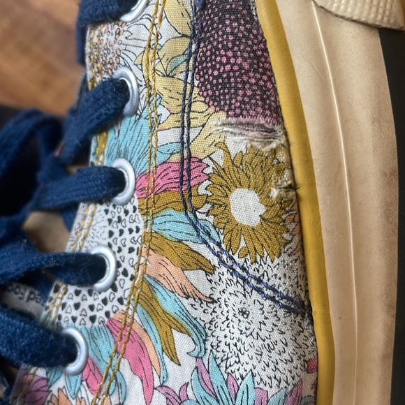 KEEN Women’s Floral Pink Yellow Lace Up Sneakers Wide Toe Box Shoe Size 7 - Picture 12 of 13